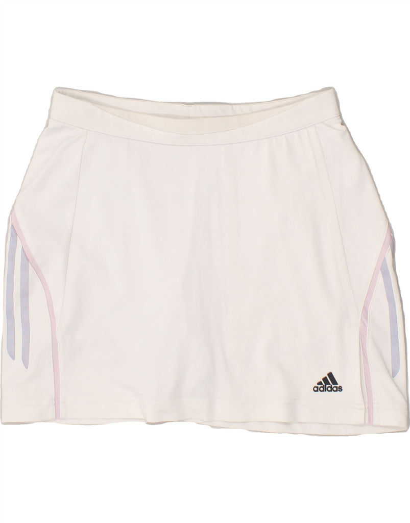 ADIDAS Womens Climacool Skort UK 10 Small White Polyester | Vintage Adidas | Thrift | Second-Hand Adidas | Used Clothing | Messina Hembry 