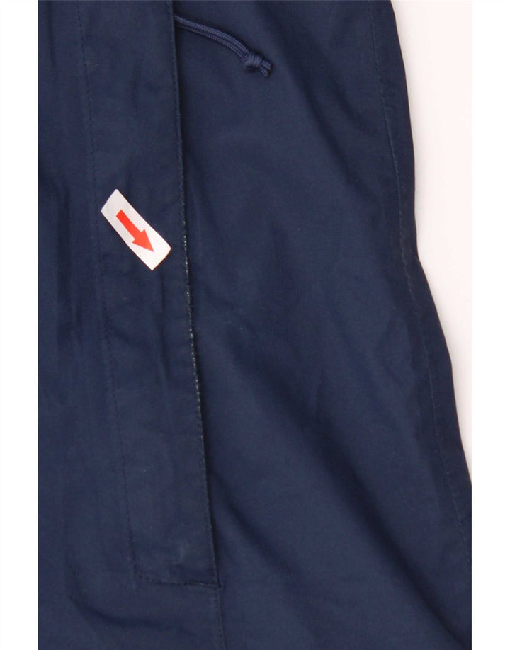 The North Face Mens Hooded Rain Jacket UK 40 Large Navy Blue Polyester