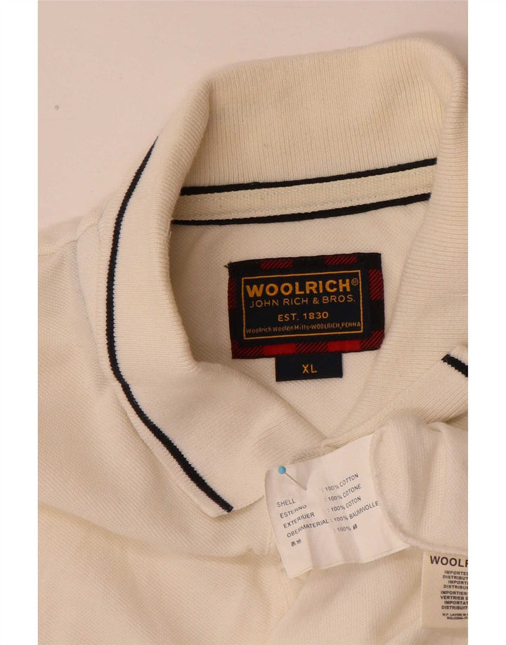 Woolrich Mens Polo Shirt XL White Cotton