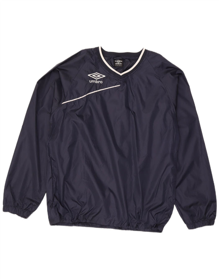 Umbro Mens Pullover Tracksuit Top 2XL Navy Blue Polyester