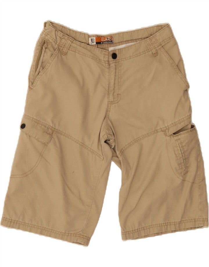 LEE Mens Dungarees Relaxed Fit Cargo Shorts W32 Medium  Beige Cotton Vintage Lee and Second-Hand Lee from Messina Hembry 