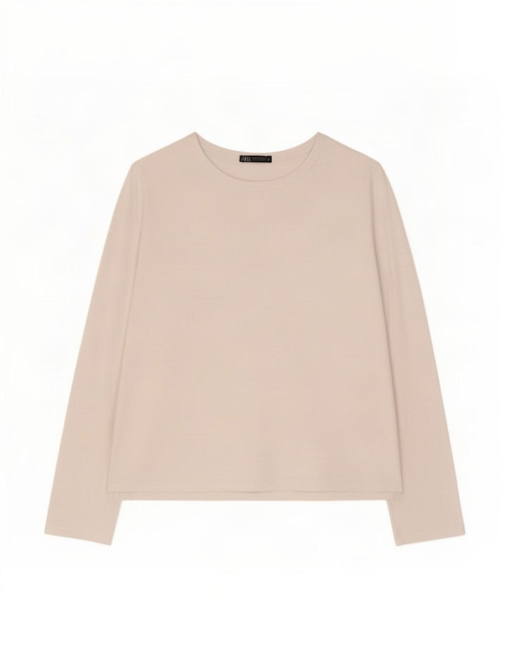 Zara Womens Top Long Sleeve UK 18 XL White