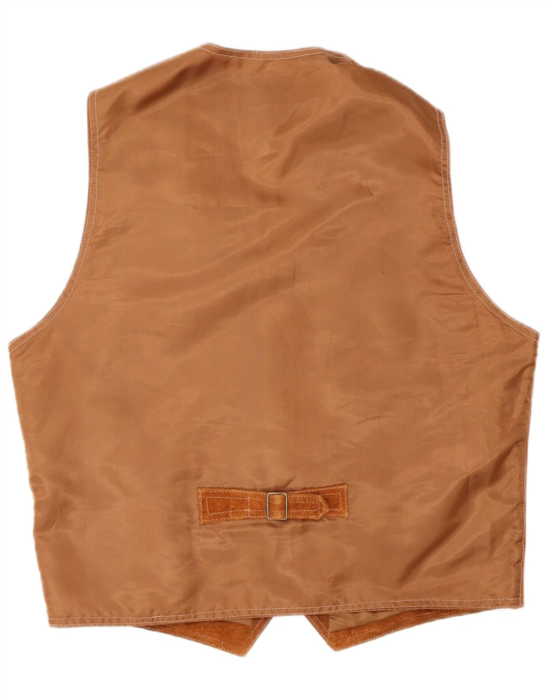 Pionier Mens Suede Waistcoat Medium Brown Leather