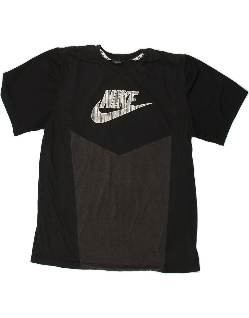 NIKE Mens Graphic T-Shirt Top XL Black Colourblock Cotton | Vintage Nike | Thrift | Second-Hand Nike | Used Clothing | Messina Hembry 