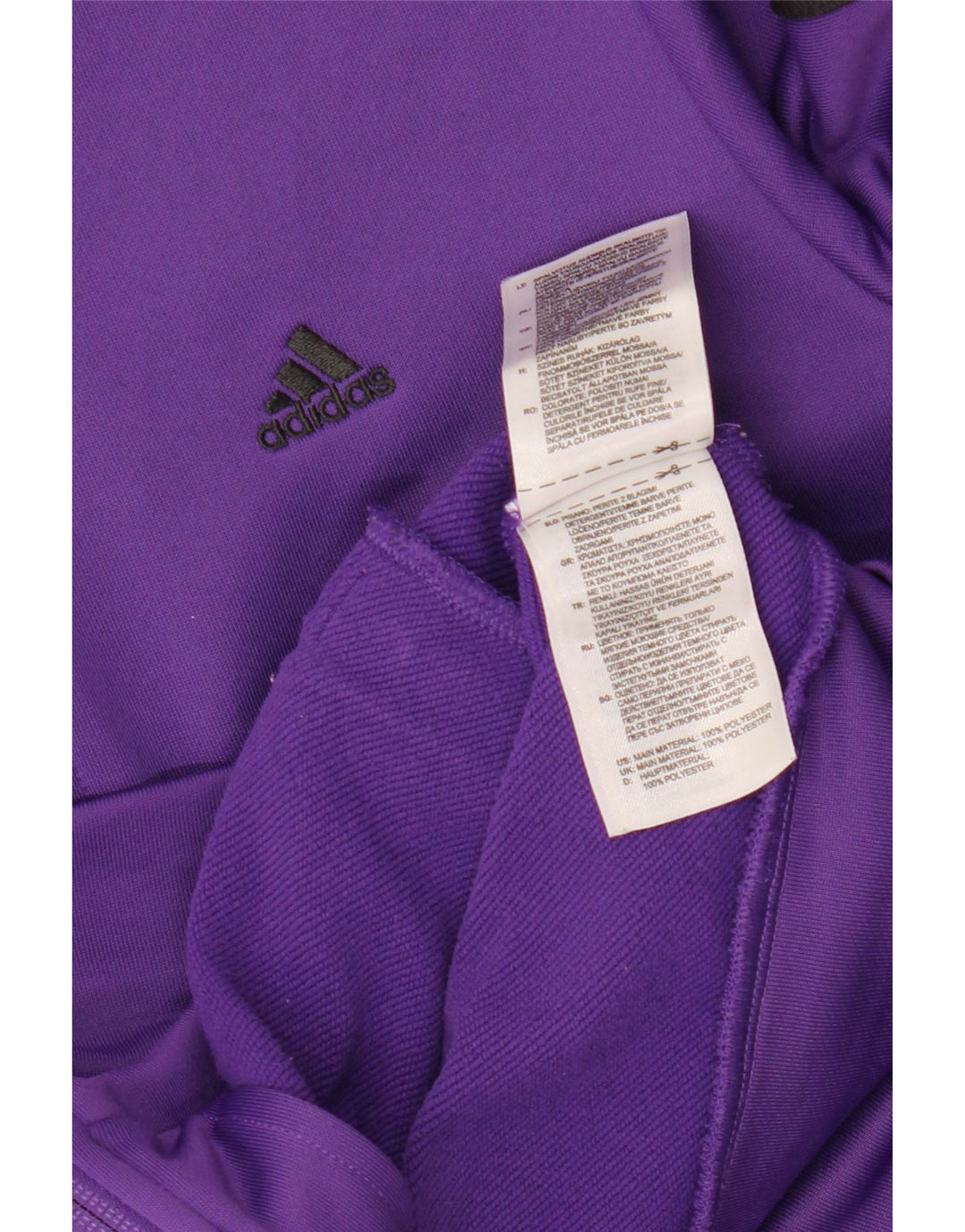 ADIDAS Womens Tracksuit Top Jacket UK 12 Medium Purple Polyester