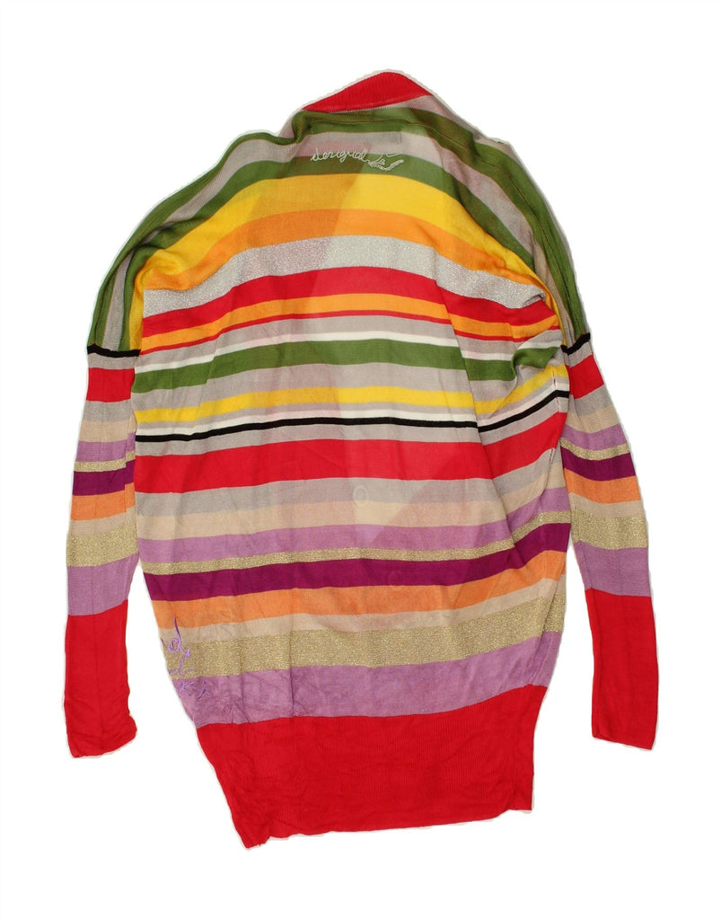 DESIGUAL Womens V-Neck Jumper Sweater UK 10 Small Multicoloured Striped | Vintage Desigual | Thrift | Second-Hand Desigual | Used Clothing | Messina Hembry 