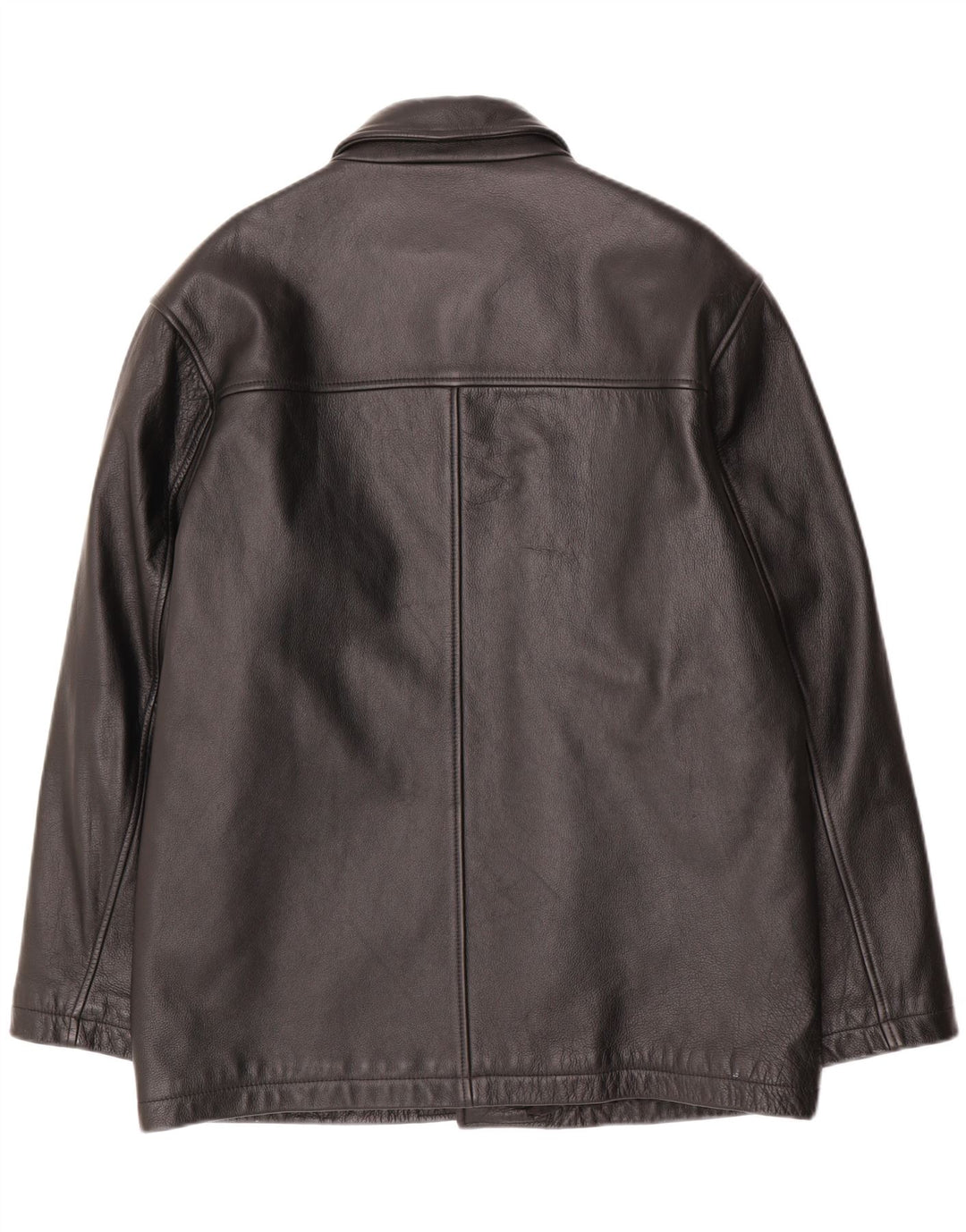 VINTAGE Mens Leather Jacket UK 40 Large Black Leather