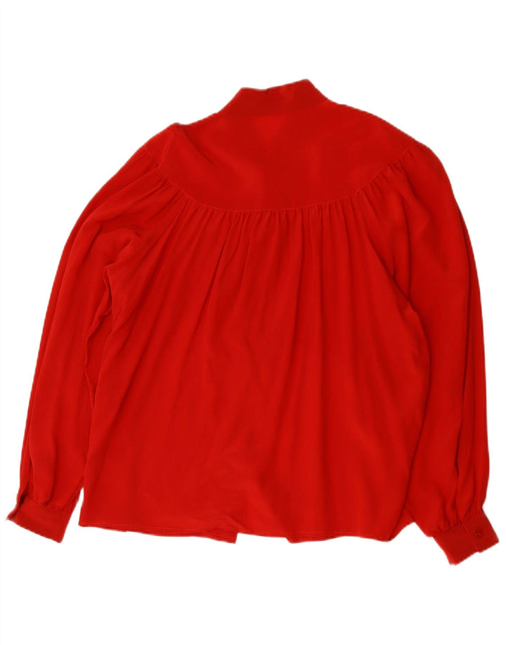 Vintage Womens Shirt Blouse UK 16 Large Red