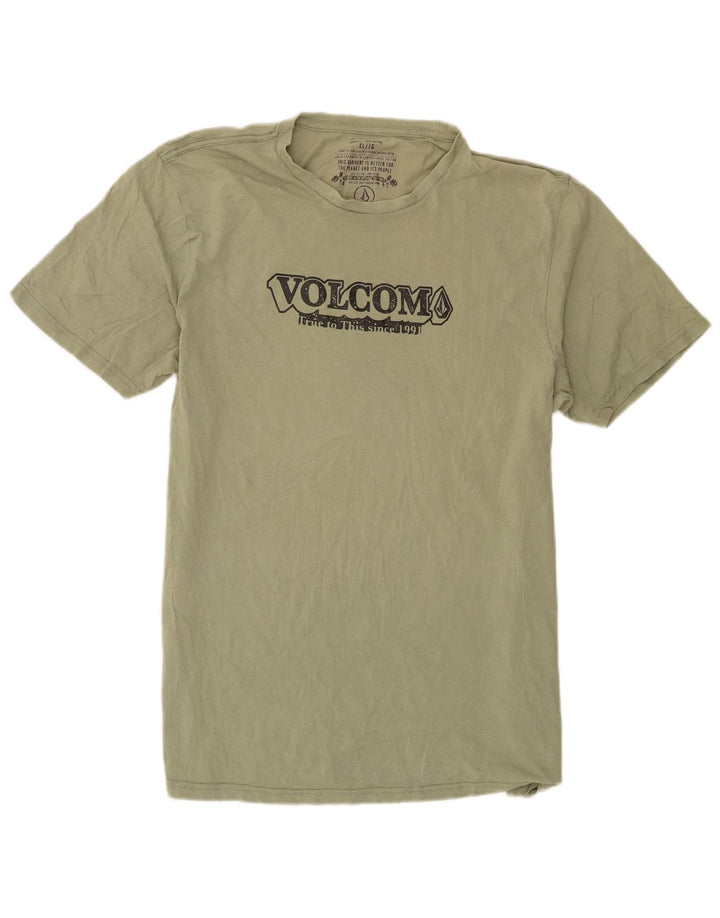 Volcom Mens Graphic T-Shirt Top XL Green Cotton