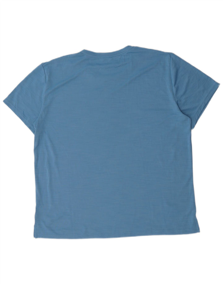 Nike Mens Dri Fit T-Shirt Top XL Blue Polyester