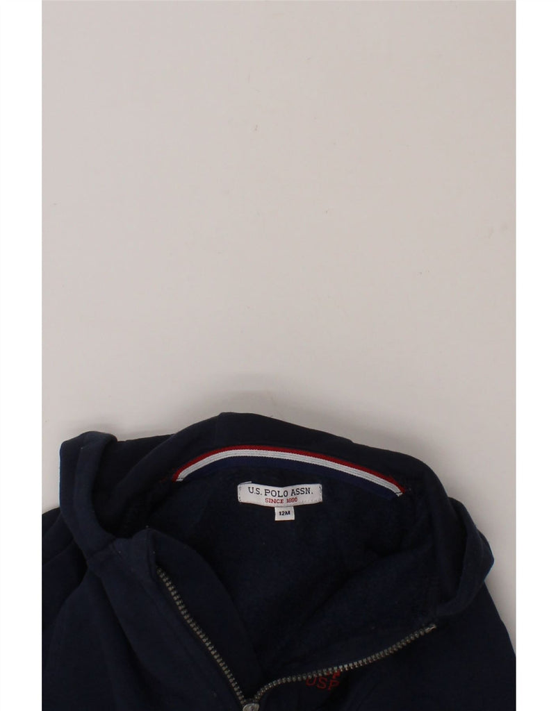 U.S. POLO ASSN. Baby Boys Zip Hoodie Sweater 9-12 Months Navy Blue Vintage U.S. Polo Assn. and Second-Hand U.S. Polo Assn. from Messina Hembry 