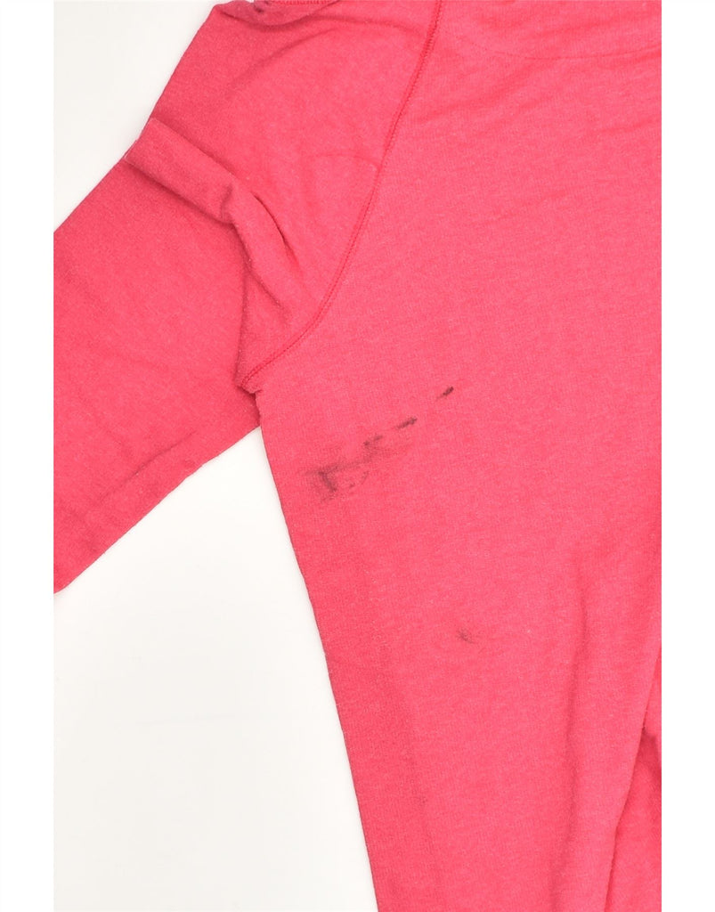 CHAMPION Womens Roll Neck Sweatshirt Jumper UK 12 Medium Pink Cotton | Vintage Champion | Thrift | Second-Hand Champion | Used Clothing | Messina Hembry 