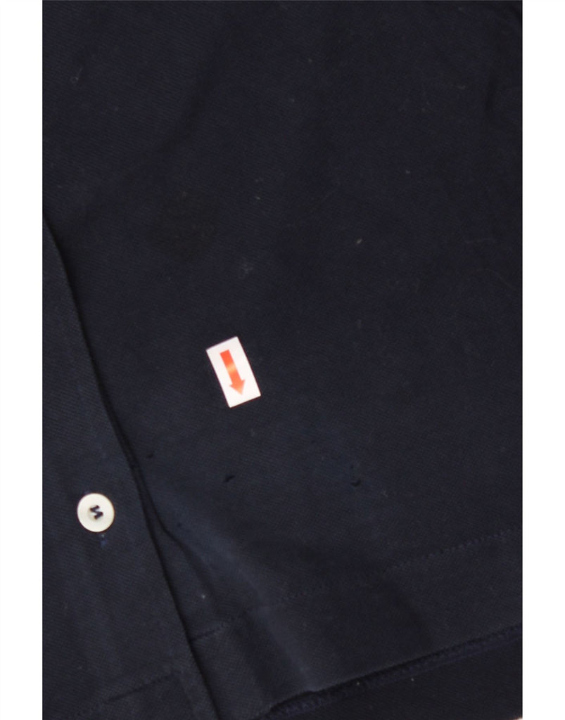 SERGIO TACCHINI Womens Short Sleeve Shirt UK 10 Small Navy Blue Cotton Vintage Sergio Tacchini and Second-Hand Sergio Tacchini from Messina Hembry 