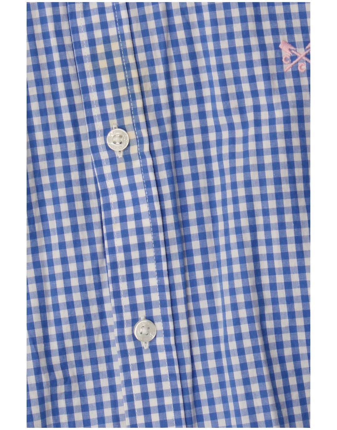 Crew Clothing Mens Classic Fit Shirt Medium Blue Gingham Cotton