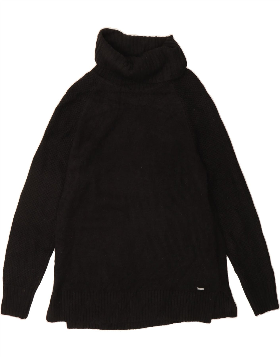 DKNY Womens Roll Neck Jumper Sweater UK 16 Large Black Acrylic Vintage Dkny and Second-Hand Dkny from Messina Hembry 