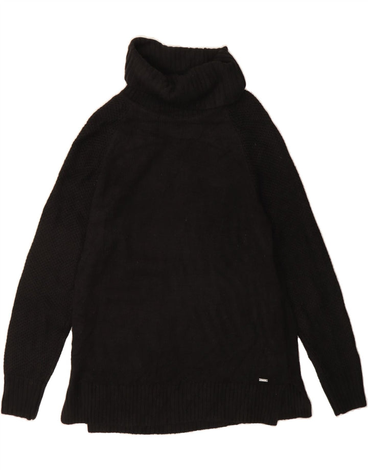 DKNY Womens Roll Neck Jumper Sweater UK 16 Large Black Acrylic Vintage Dkny and Second-Hand Dkny from Messina Hembry 