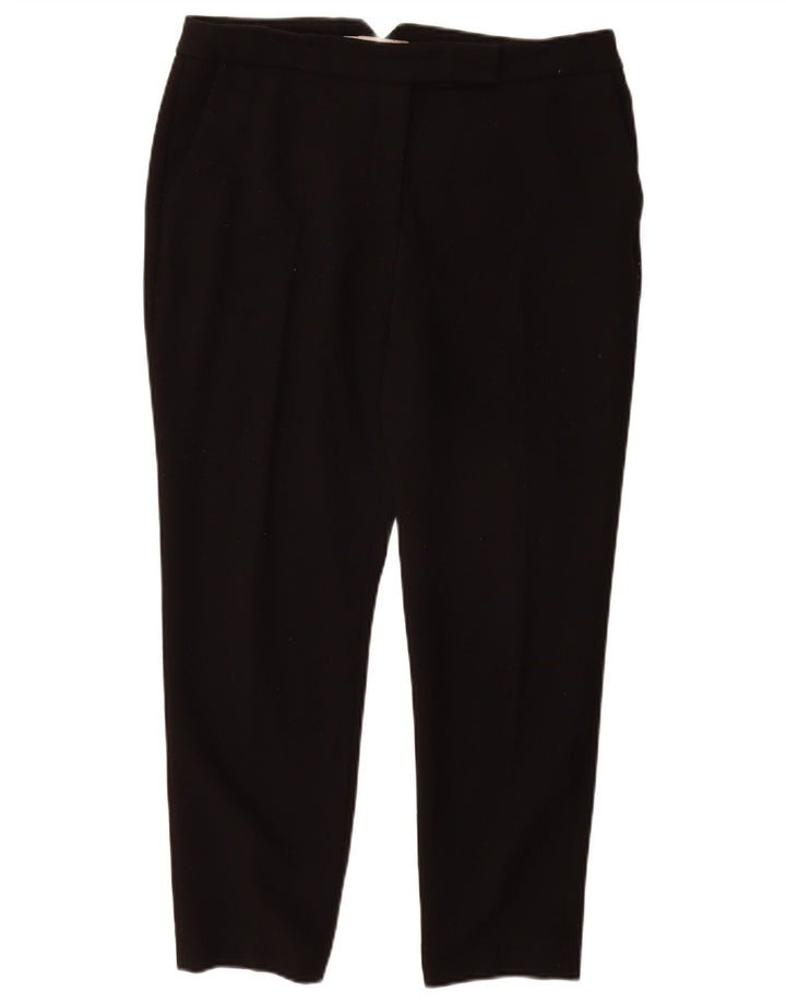 Hobbs Womens Slim Chino Trousers UK 12 Medium W32 L26 Black Polyester