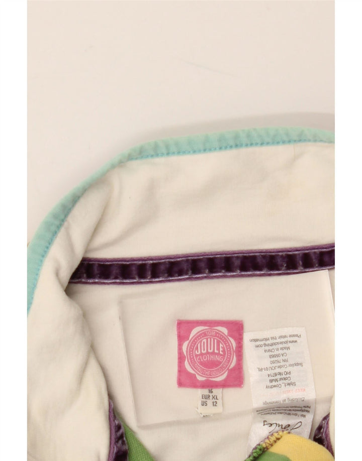 JOULES Womens Sweatshirt Jumper UK 16 Large Multicoloured Striped