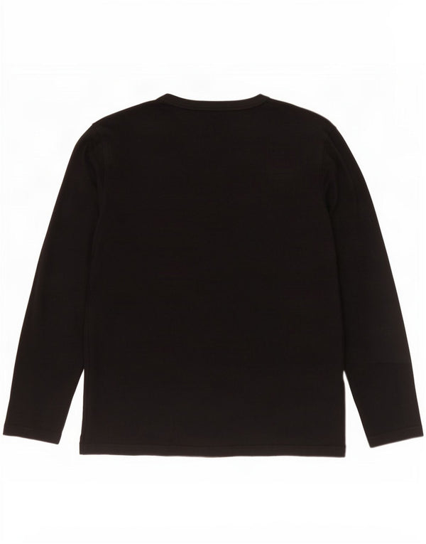 Jack & Jones Mens Graphic Top Long Sleeve Large Black Cotton