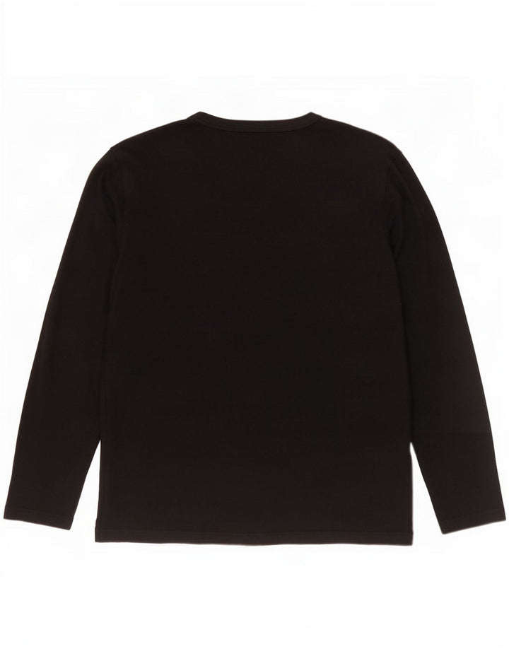 Jack & Jones Mens Graphic Top Long Sleeve Large Black Cotton