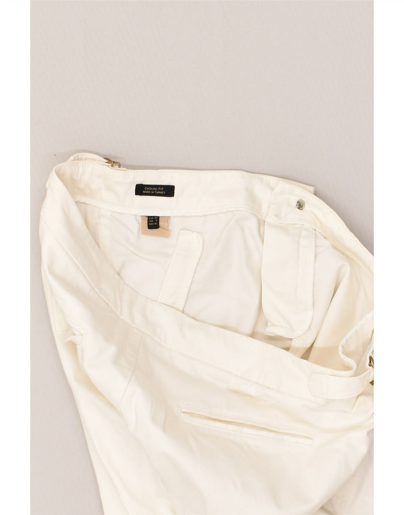 MASSIMO DUTTI Womens Casual Fit Slim Chino Trousers W33 L28 Off White | Vintage Massimo Dutti | Thrift | Second-Hand Massimo Dutti | Used Clothing | Messina Hembry 