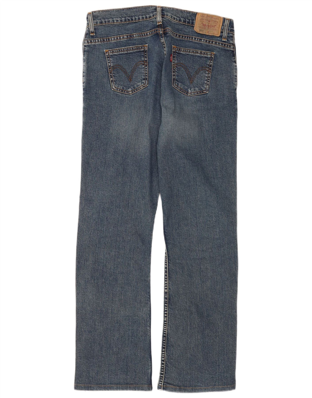 Levi's Womens 560 Straight Jeans W30 L29 Blue Cotton