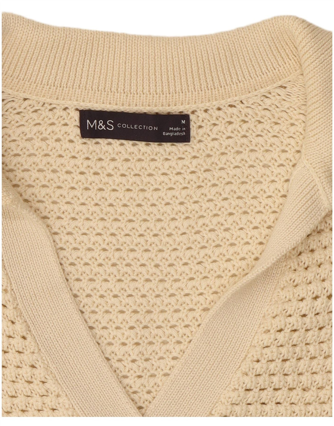 Marks & Spencer Womens Short Sleeve Polo Neck Jumper Sweater UK 14 Medium B