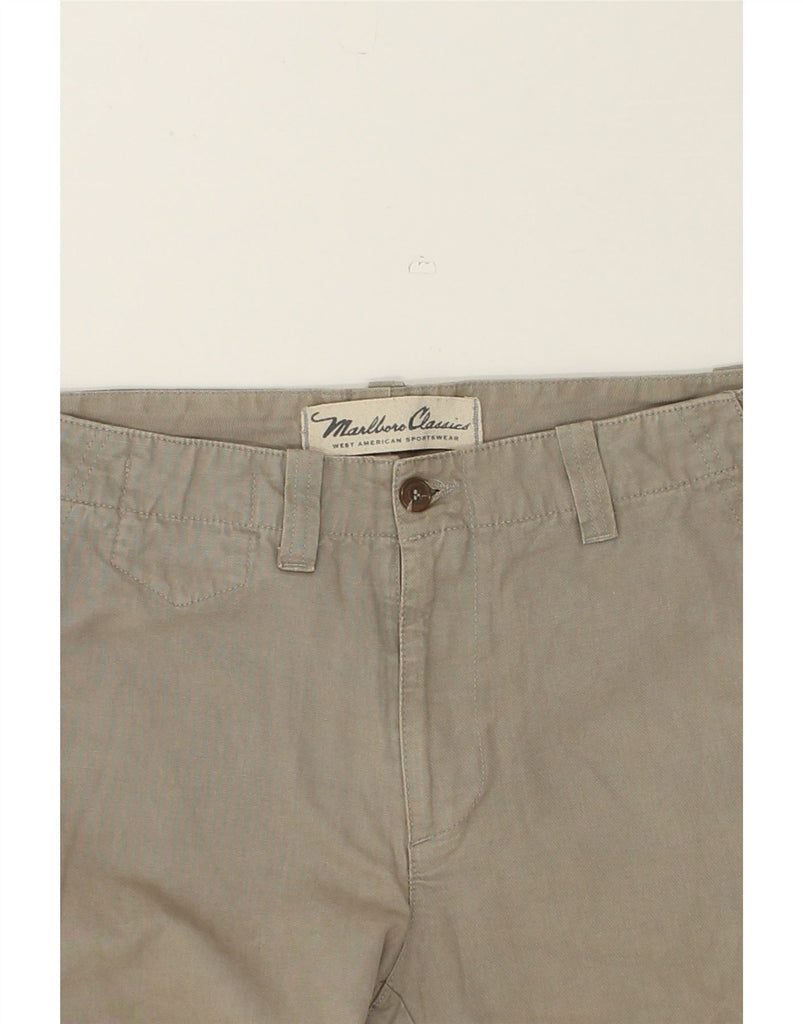 MARLBORO CLASSICS Womens Straight Chino Trousers W32 L26  Grey Cotton | Vintage Marlboro Classics | Thrift | Second-Hand Marlboro Classics | Used Clothing | Messina Hembry 