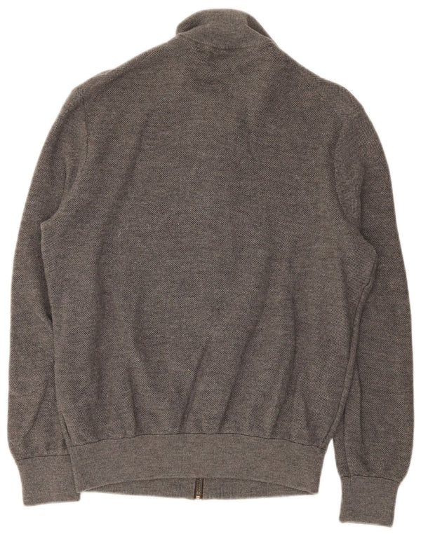 Polo Ralph Lauren Mens Cardigan Sweater Large Grey Merino Wool
