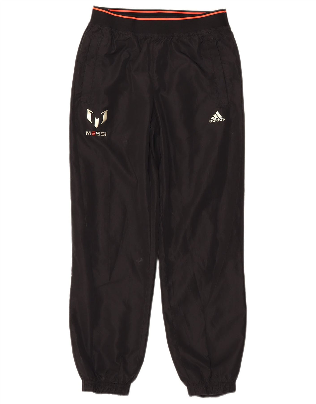 ADIDAS Boys MESSI Tracksuit Trousers Joggers 11-12 Years  Black Polyester