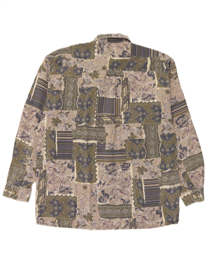 Hatico Mens Shirt Large Multicoloured Patchwork