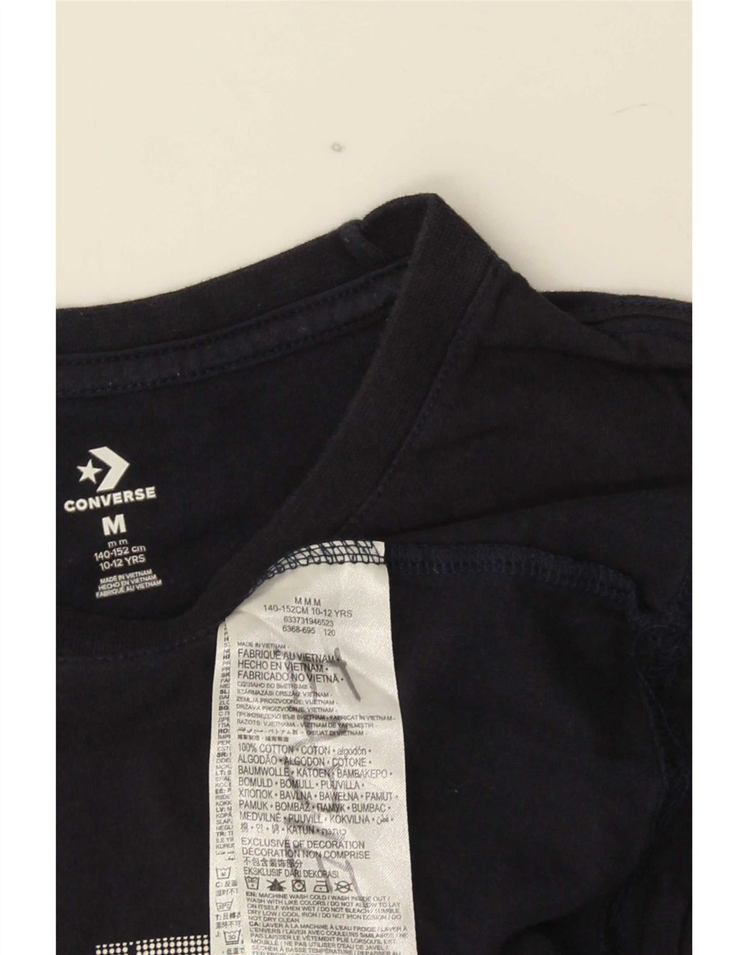 Converse Boys Regular Graphic T-Shirt Top 10-11 Years Navy Blue Cotton