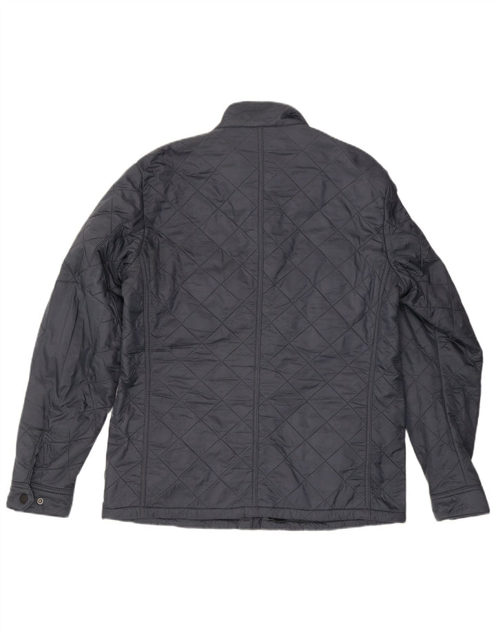 BARBOUR Mens Quilted Jacket UK 40 Large Navy Blue Polyamide