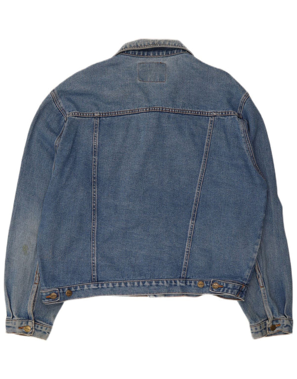 Vintage Mens Denim Jacket UK 44 2XL Blue Cotton