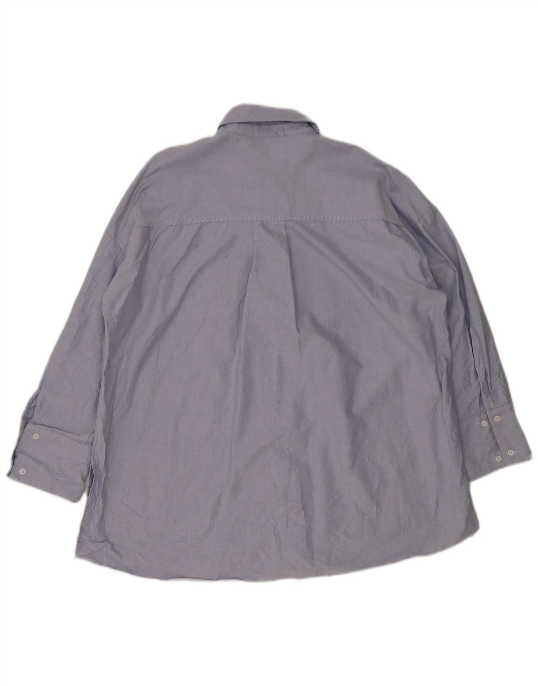 Zara Womens Longline Oversized Shirt UK 14 Medium Blue Cotton
