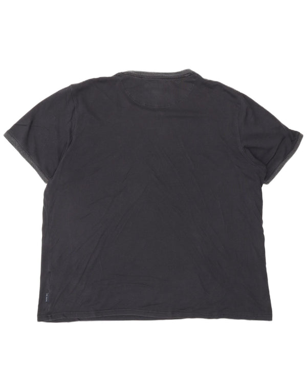 TED BAKER Mens T-Shirt Top 2XL Navy Blue Cotton