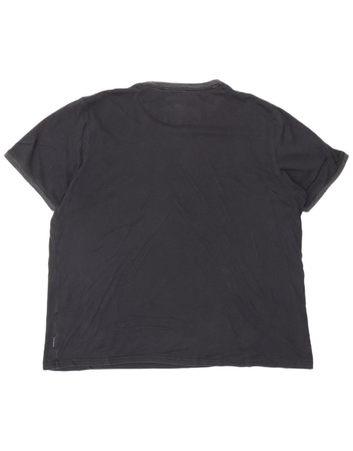 TED BAKER Mens T-Shirt Top 2XL Navy Blue Cotton