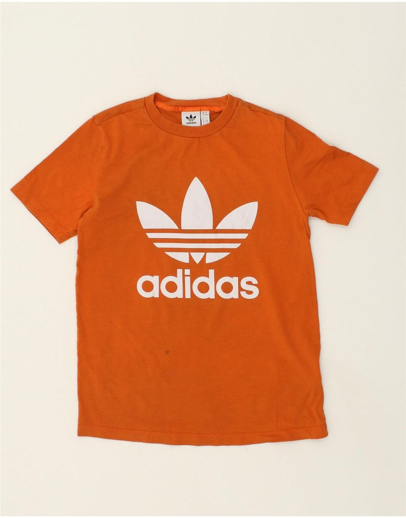 ADIDAS Womens Graphic T-Shirt Top UK 8 Small  Orange Cotton | Vintage Adidas | Thrift | Second-Hand Adidas | Used Clothing | Messina Hembry 