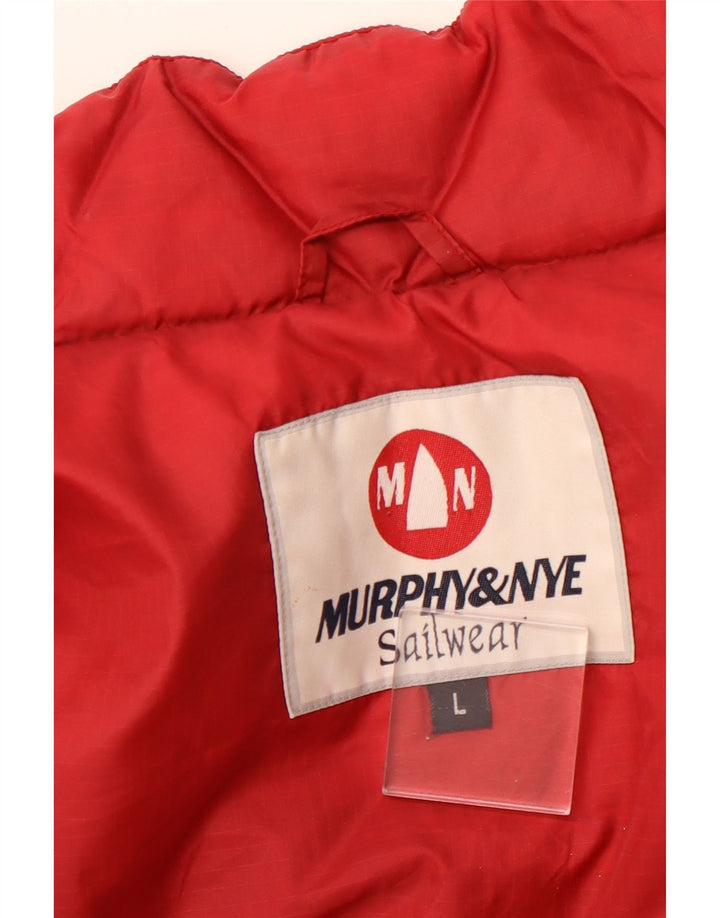 MURPHY & NYE Mens Padded Gilet UK 40 Large Burgundy Polyamide