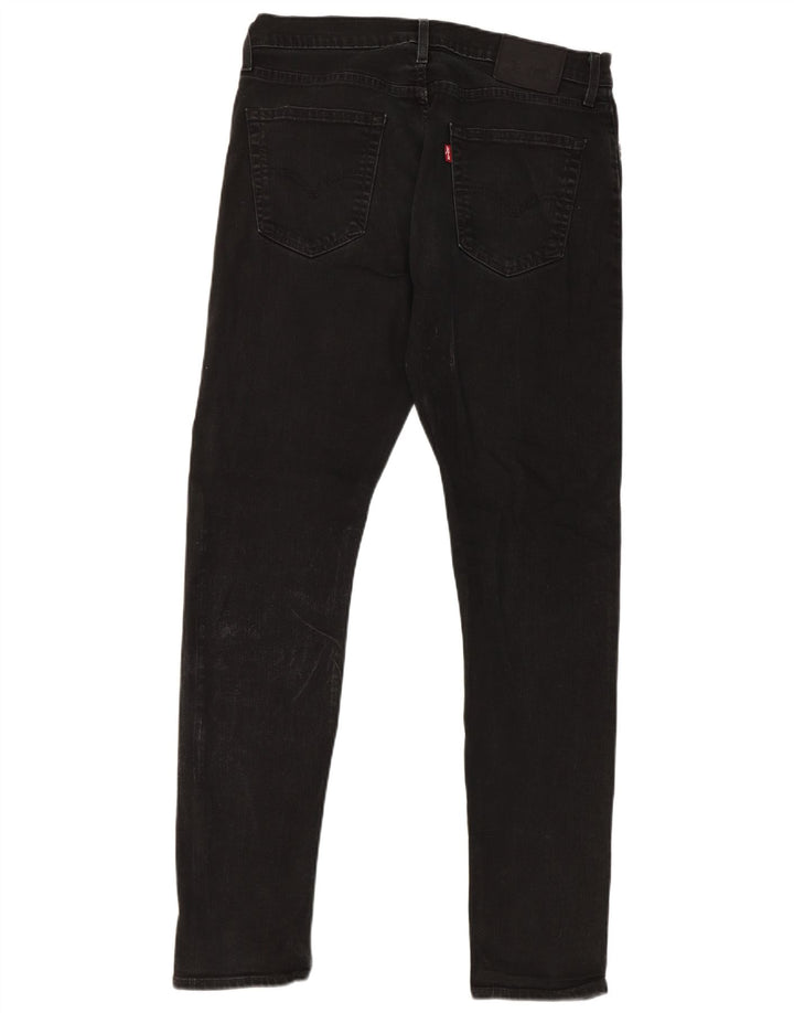 Levi's Mens 512 Slim Tapered Jeans W34 L34 Black Cotton