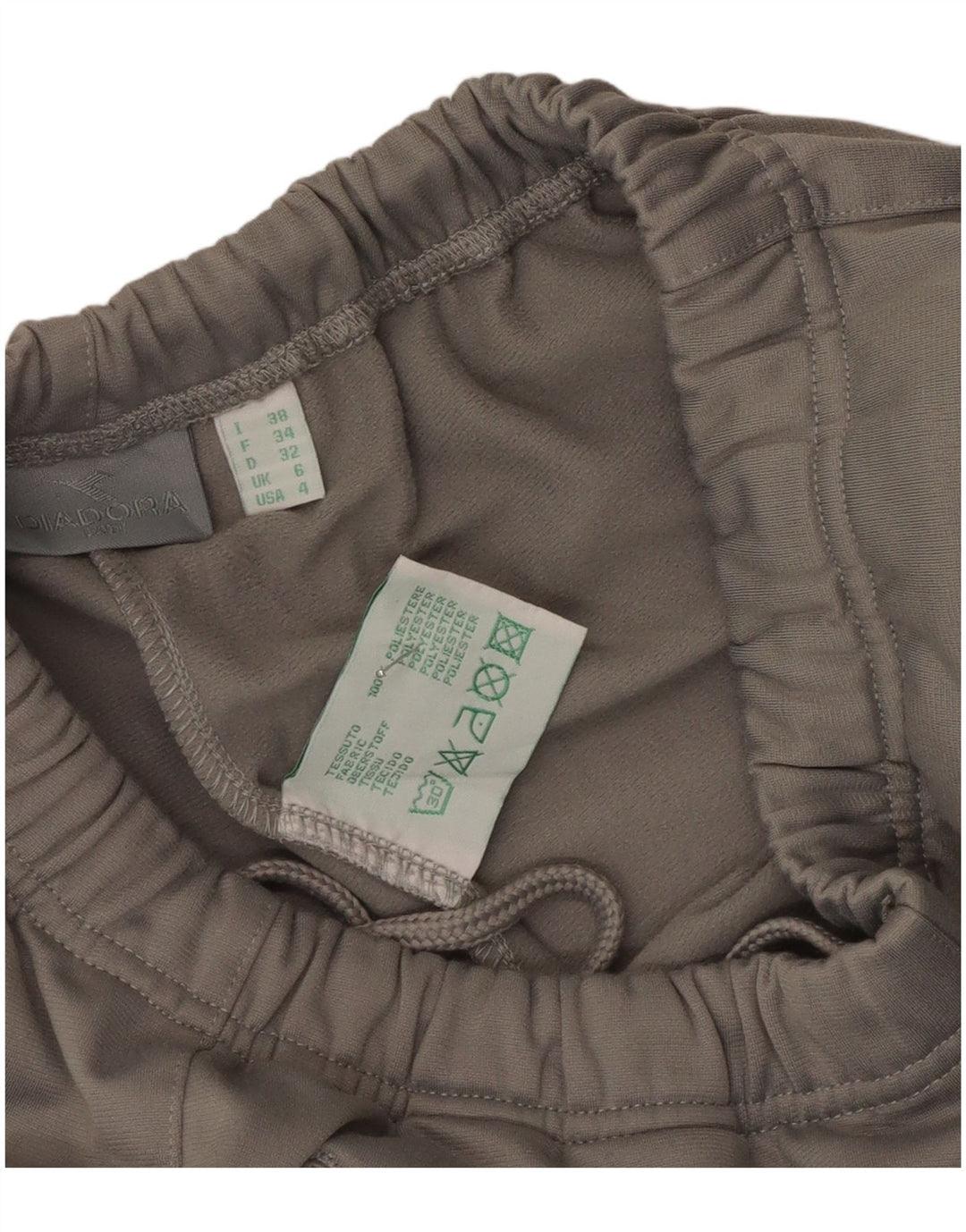 Diadora Womens Tracksuit Trousers UK 6 XS  Grey Polyester