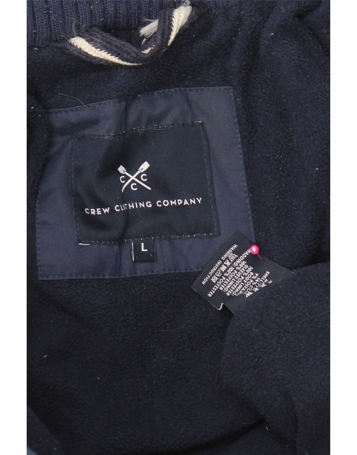 Crew Clothing Mens Padded Jacket UK 40 Large Navy Blue Cotton