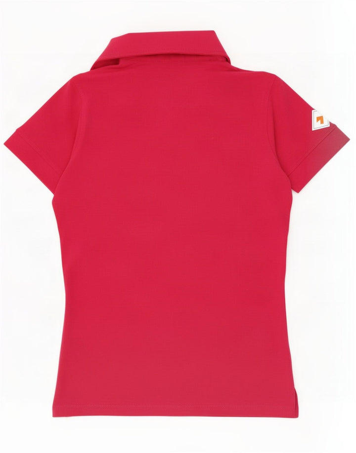 Slam Womens Polo Shirt UK 10 Small Pink