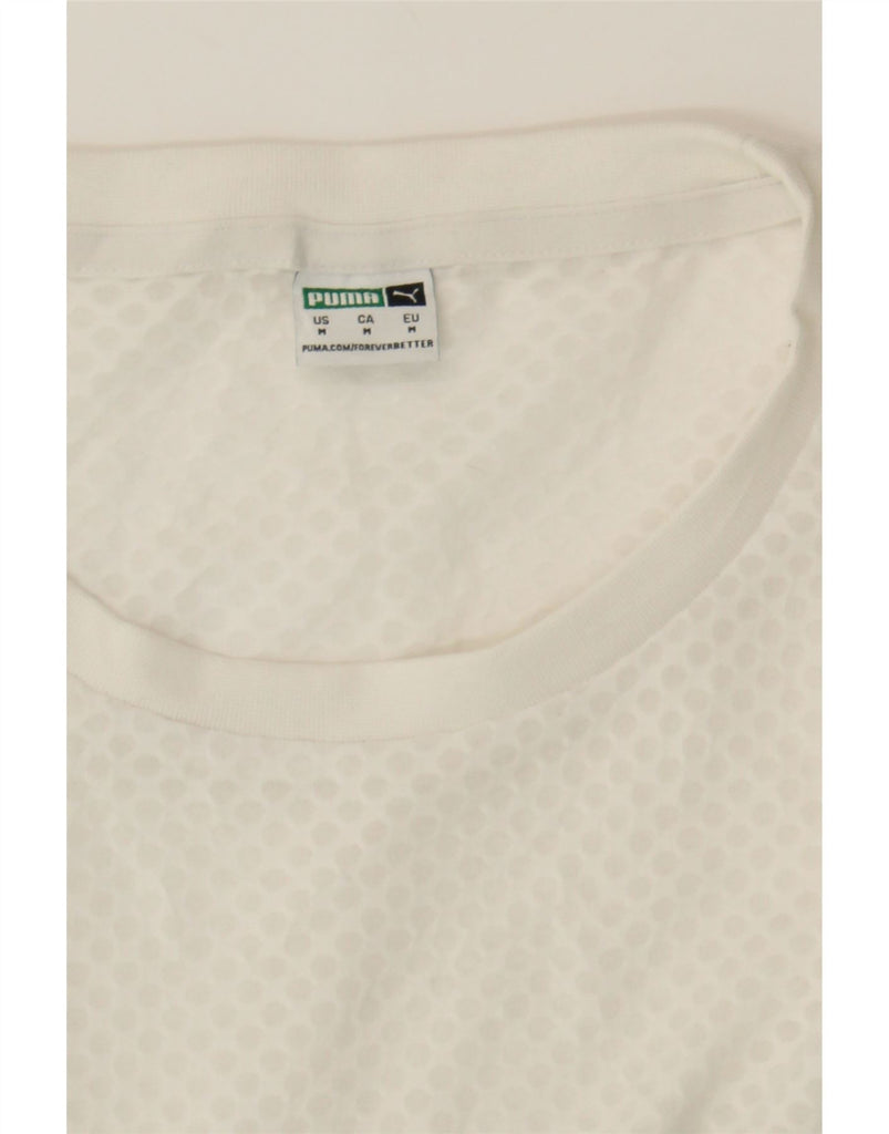 PUMA Womens Graphic T-Shirt Top UK 14 Medium White Polyester Vintage Puma and Second-Hand Puma from Messina Hembry 