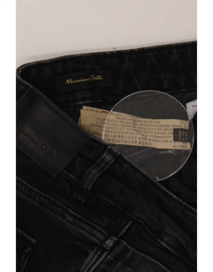 Massimo Dutti Womens Flared Jeans EU 36 XS W26 L26 Black Cotton