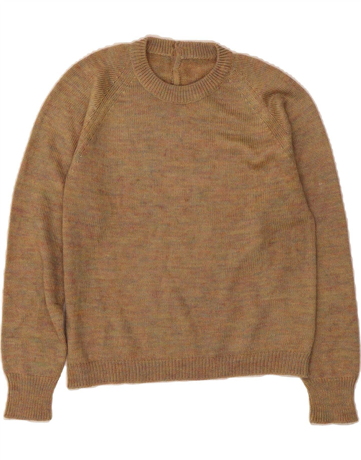 VINTAGE Womens Crew Neck Jumper Sweater UK 14 Large Brown Vintage Vintage and Second-Hand Vintage from Messina Hembry 