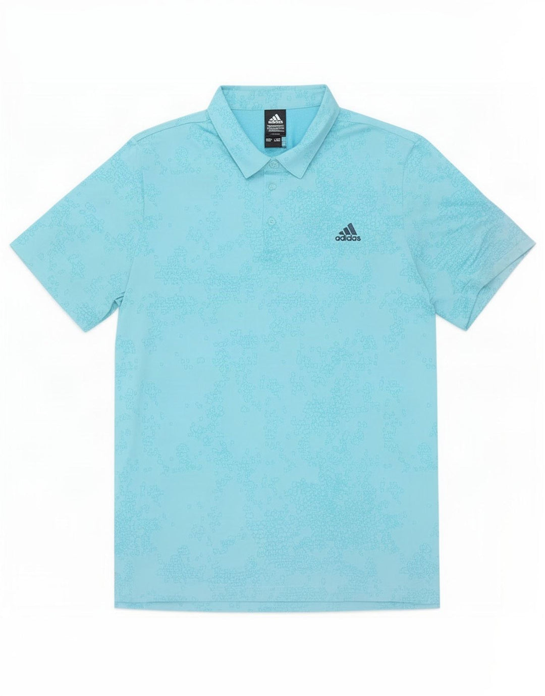 Adidas Mens Polo Shirt XL Blue Geometric Polyester