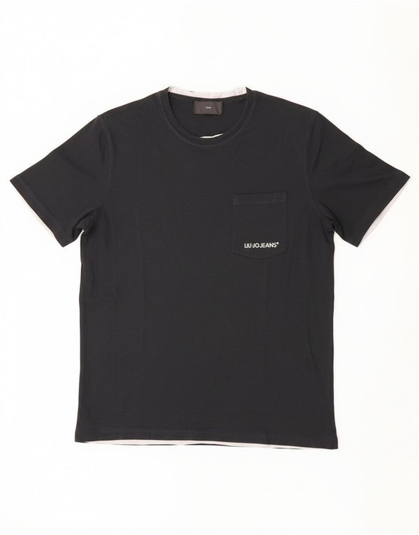 Liu Jo Mens T-Shirt Top Medium Black