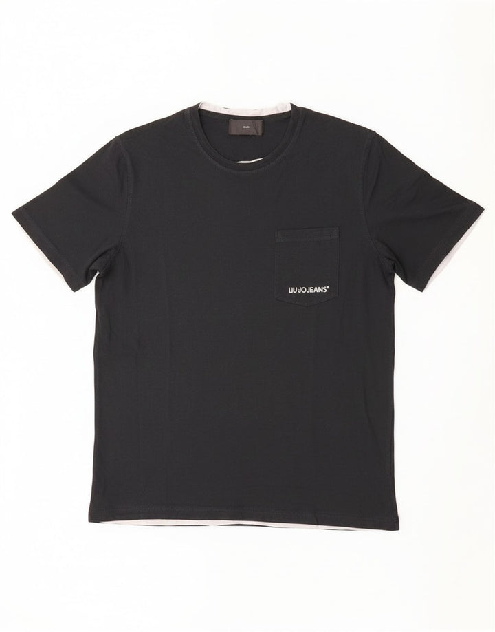 Liu Jo Mens T-Shirt Top Medium Black
