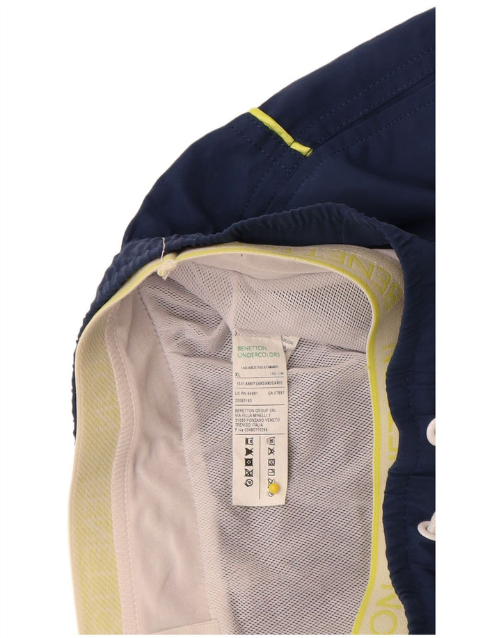 Benetton Boys Swimming Shorts 10-11 Years XL Blue Polyester
